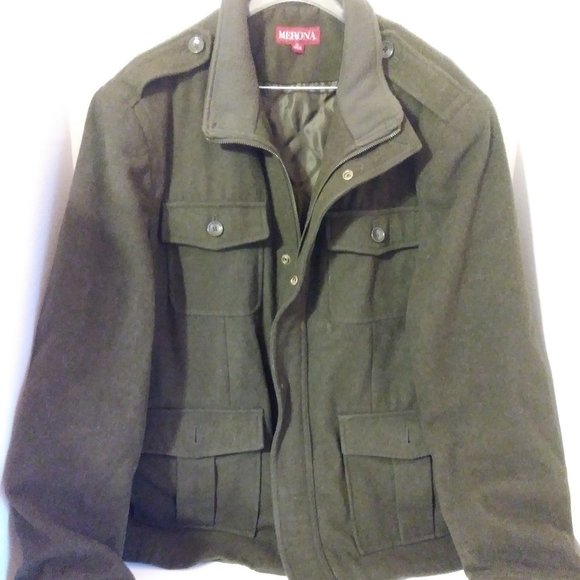 Merona Other - Merona Men's Military Style Winter Coat - Olive/XL